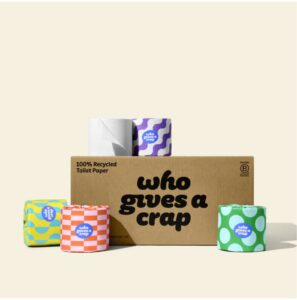 100% Recycled Toilet Paper – 24 Double Length Rolls Logo